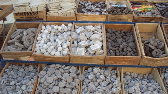 Farmers Markets in Tupiza Bolivia. Many Types of Licorice for Sale - To Cook With, Not Eat!