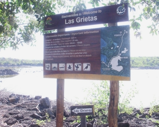 Sign on the Trail to Las Grietas Lagoon