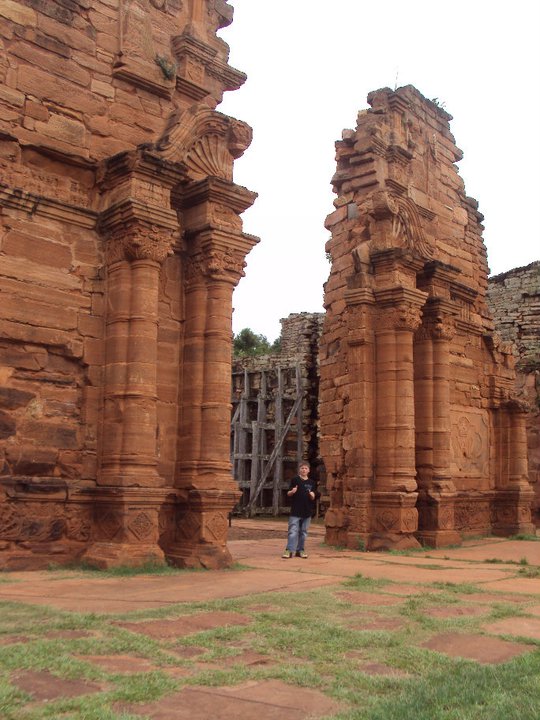 San Ignacio Jesuit Ruins in Posada, Argentina. A Tourist Took This Shot When the Awesome Teen Took His Visit and Wanted to Get in the Photo