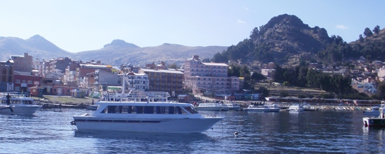 The View of Copacabana on my Way Back from Isla del Sol 